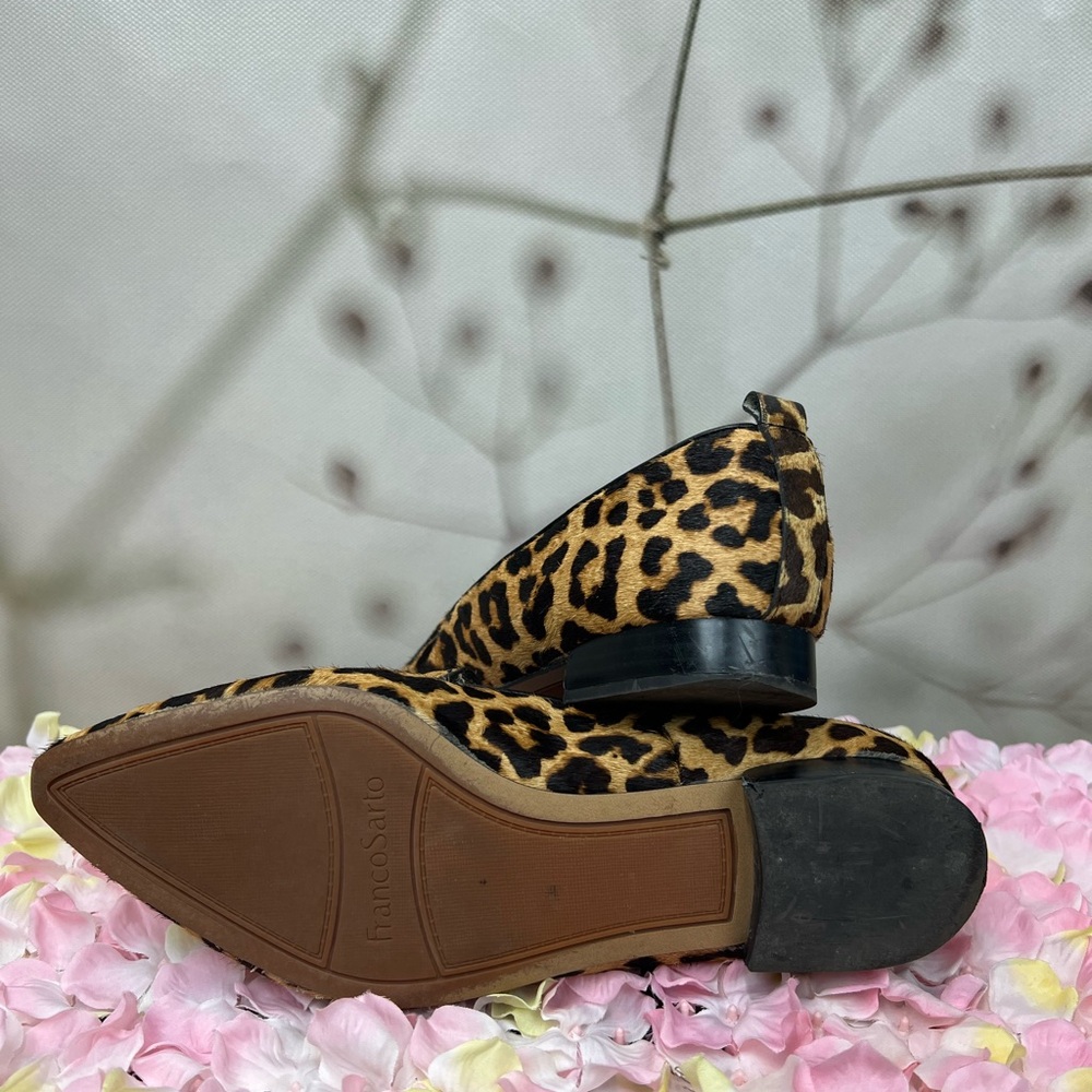 Franco Sarto Leopard Print Pointed Toe flats Loafers - Picture 5 of 12